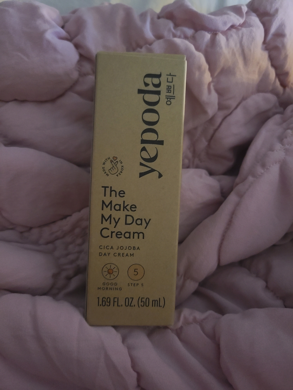 Yepoda The Make My Day Cream, a 50 ml (1.69 FL. OZ.) moisturizing day cream.